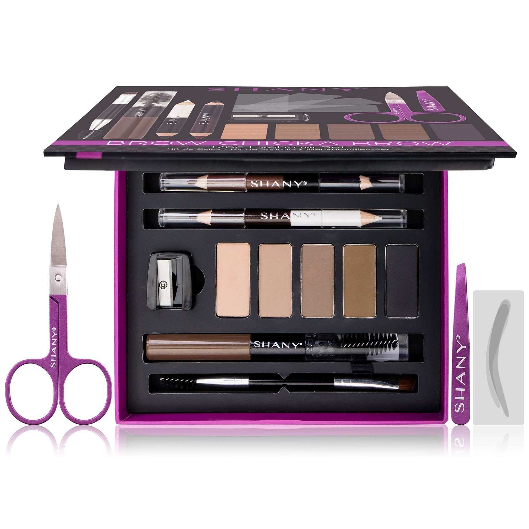 Brow Chicka Brow Eyebrow Makeup Set - 17-Piece Kit - Image 6